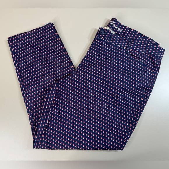 GAP Pants - KHAKIS by GAP SLIM CITY Blue Flipflop print ankle pant women’s 16 funky fun